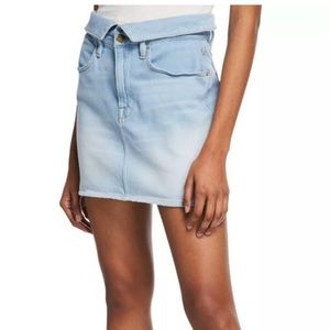Frame le high fold over denim skirt